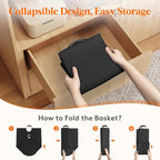 Lifewit 120L 2-Pack Large Laundry Basket, Collapsible Laundry Hamper with Aluminum Handles, Waterproof Freestanding Dirty Clothes Hampers for Laundry Room Bedroom Dorm Bathroom, Black - Image 8