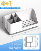 Toothbrush Holder Bathroom Counter Organizer & Storage Detachable - Image 3