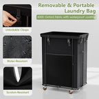 Laundry Hamper with Wheels, 200L Rolling Laundry Basket with Bag & Handles - Image 6