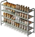 INGIORDAR 4 Tier Long Shoe Rack Organizer for Closet Metal Shoe Storage by INGIORDAR