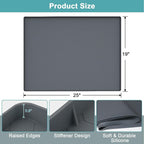 Silicone Under Sink Mat 25 x 19, Waterproof Under The Sink Mat for Kitchen, Under Kitchen Sink Mats and Protectors, Under Bathroom Sink Mat, Cabinet Liner Shelf Liner Gray - Image 2