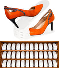 36 Pack Adjustable 50% Space-saving Shoe Slots Organizer, White by Yashong
