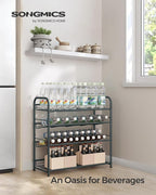 SONGMICS 4-Tier Stackable Metal Shoe Rack, Holds Up to 16 Pairs of Shoes | Shoe Organizer for Closet, Entryway, and Small Spaces, with Adjustable Slanted Shelves, Grey, DAVIAN Collection ULMR067G01 - Image 2