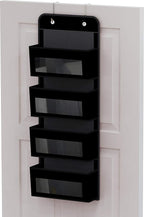 Simple Houseware 4 Clear Window Pocket Over Door Hanging Organizer, Black - Image 8
