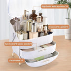 Makeup Organizer, Large Skincare Organizer for Vanity with Drawers & Cover - Image 4
