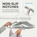 HOUSE DAY Grey Plastic Hangers 100 Pack, Ultra-Thin Heavy Duty Non-Velvet - Image 5