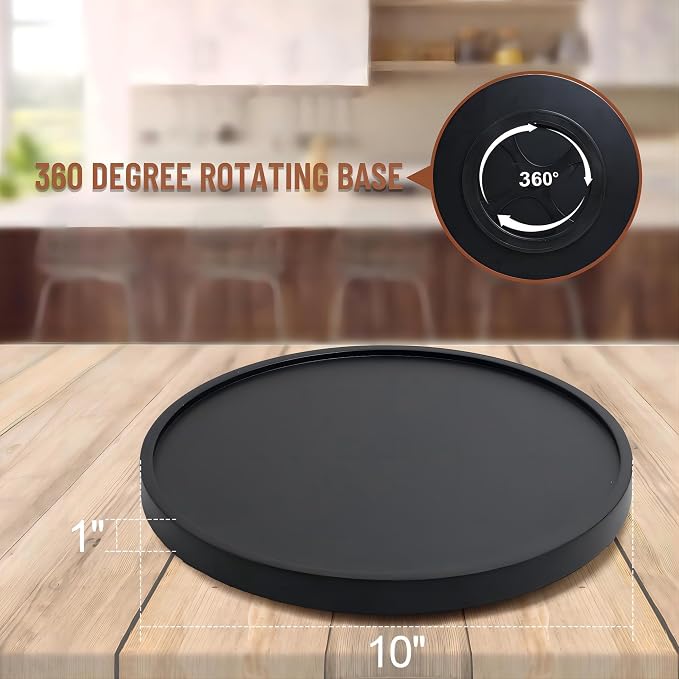 [ 2 Pack ] 10-inch Lazy Susan Organizers, ACIAZAAZ Lazy Susan Turntable for Cabinet, Kitchen Turntable Storage for Table, Countertop, Pantry - Image 2