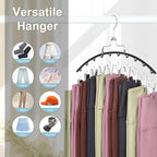 TOPIA HANGER 2 Pack Leggings Hanger for Closet, 20 Clips 360° Swivel Hook Legging Organizer Space Saving for Leggings Shorts Pants Skirt Jeans Bra Tank top Underwear for Closet CT80B - Image 6