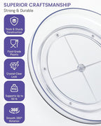 2 Pack 9 Inch Elegant Clear Turntable Acrylic Lazy Susan, Non-Skid Rotating - Image 4