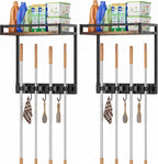Broom Holder Wall Mount with Shelf, 15.7" Wx6.7 Dx15.7 H, 2 Packs - Image 8