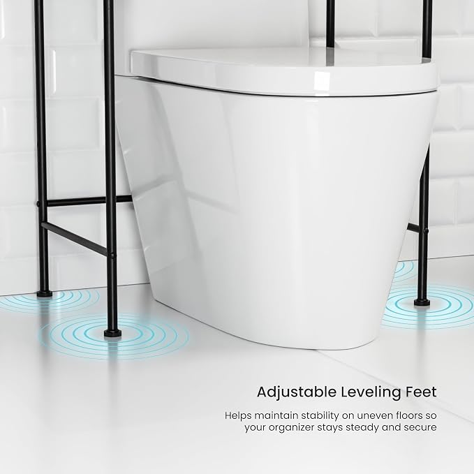 Home Zone Living Over-the-Toilet Bathroom Storage Cabinet Organizer - Image 6