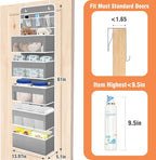 Over The Door Organizer Storage Large Capacity Hanging Bedroom Storage | 6 Shelves, Detachable, 40 LB Capacity, Mesh Design, Clear Window, Sturdy, Storage Organizer for Nursery, Pantry & Closet - Image 2