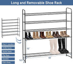 KEETDY Large Shoe Rack 6 Tier Organizer Tall Metal Shoe Organizer for Entryway Bedroom Floor Garage, Wide Shoe Shelf Storage Fits 42 Pairs Men Sneakers, Black - Image 5