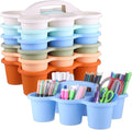 6 Pack Classroom Caddy Organizer with Handle, 6 Compartments, Morandi by gisgfim