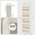 Ultra-Slim Over The Door Organizer for Narrow Gap & Small Space（Beige） - Image 2