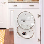 Household Essentials White Steel Door Mount Lid Rack - Image 2