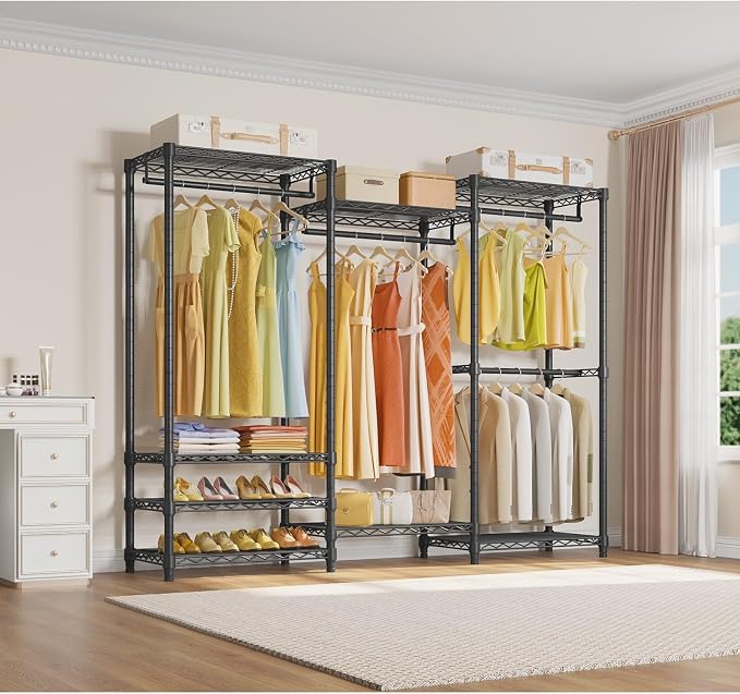 VIPEK V5 Heavy Duty Clothes Rack, Freestanding Modular Closet System, Black - Image 2