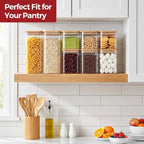 Glass Pantry Storage Containers with Lids 0.6/1.2/1.9 Qt 6 Pack - Image 5