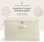 4 Pack Canvas Comforter Storage Bags for Clothes & King Comforters, Natural - Image 2