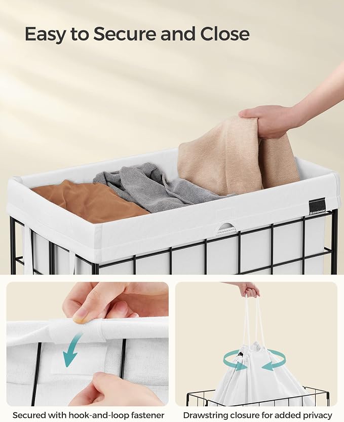 SONGMICS Laundry Hamper, Collapsible, 29 Gal. (110L) - Image 6
