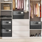 Large Reinforced Shoe Organizer for Closet with Adjustable Dividers, Gray | Customizable Compartments for Sneakers, Boots, Heels, Sandals, Clothes, Towels and Toys, Versatile Cube Storage Organizer - Image 6