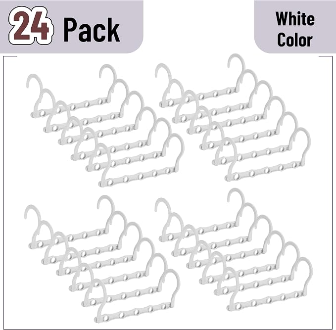 Mr. Pen- Bulk Space Saving Hangers for Clothes, 24 pcs, 5 Slots, Plastic | Collapsible Hangers with 360° Swivel Hook, Hanger Hooks Space Saver for Closet Organizers and Storage, Dorm Room Essentials - Image 2
