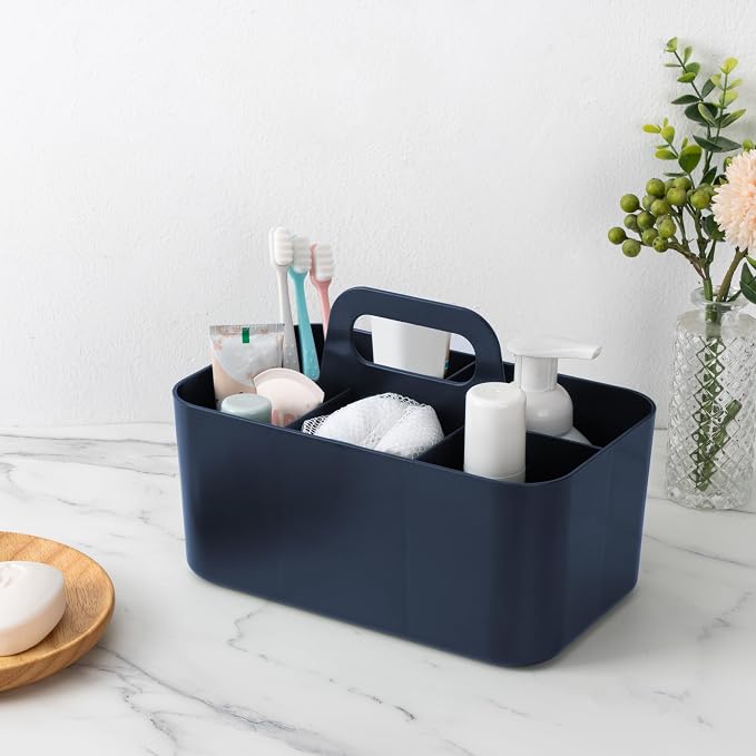 Tiawudi Multipurpose Caddy Organizer, Plastic Caddy with Handle, Stackable Desk Organizer for Stationery, Marker and Pencil, Office Supplies Organizer, Dorm Caddy - Image 7