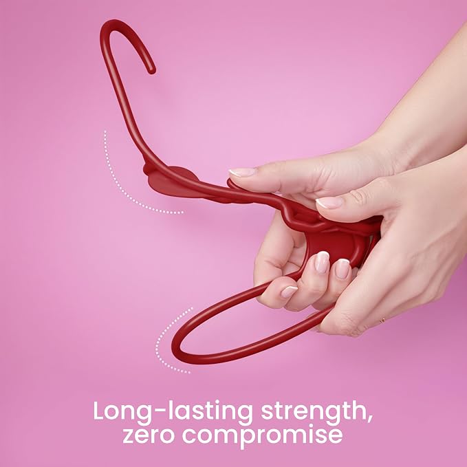 Utopia Home Plastic Hangers 30 Pack – Space Saving Clothes Hanger Red | Durable & strong | Closet organizer & storage | Ideal for apartments, dorms & stocking stuffers - Image 4