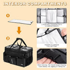 Extra Large Cleaning Caddy Bag with Built-In Support Board, Cleaning Tote Organizer with Removable Divider, Supply Carryall with Adjustable Shoulder Strap and Waist Belt for Cleaners & Housekeeper - Image 5