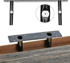 QEEIG Bathroom Shelves Over Toilet - Wall Mounted Floating Shelves Toilet Paper Storage Small Farmhouse Decor Shelf 16 inch Set of 2, Grey (019-GY2) - Image 7