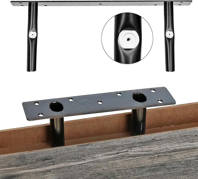 QEEIG Bathroom Shelves Over Toilet - Wall Mounted Floating Shelves Toilet Paper Storage Small Farmhouse Decor Shelf 16 inch Set of 2, Grey (019-GY2) - Image 7