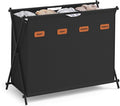 SONGMICS Laundry Hamper, 41 Gal. 4 Sections, Collapsible X-Frame by Unknown