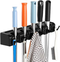 InPoTo Wall Mount Broom Holder 5 Slots 6 Hooks Mop Organizer Rack by InPoTo