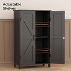 Homleke 43.3" H Farmhouse Bathroom Storage Cabinet with Adjustable Shelves - Image 5