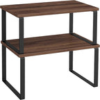 SONGMICS Cabinet Organizer Shelf, Set of 2 Spice Rack, Kitchen Storage by Unknown