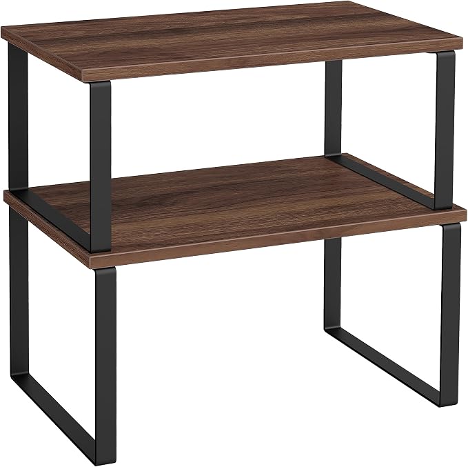 SONGMICS Cabinet Organizer Shelf, Set of 2 Spice Rack, Kitchen Storage by Unknown