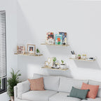 Amaoot Floating Shelves for Wall Set of 4, Wall Shelf Wood Floating Shelf by Amoot