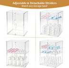X-LARGE Baby Bottle Organizer, Upgraded Bottle Storage Organizer Baby for Countertop Cabinet, Removable Baby Organizer with Magnetic Door, Bottle Station Organizer for Nipples, Pump Parts, 2 Doors - Image 5