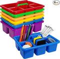 6PC Classroom Caddy, 7.87x5.9x3.35 Inches, 5 Compartment with Handle by WERJOURU