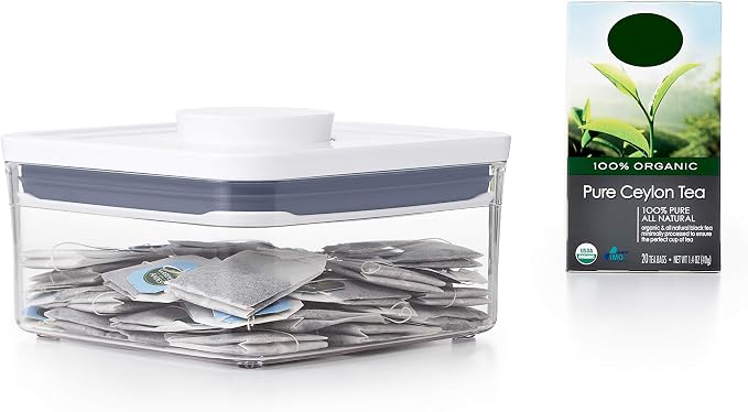 OXO Good Grips POP Container - Airtight Food Storage - Big Square Mini 1.1 Qt Ideal for tea bags, baking supplies, nuts or snacks - Image 12