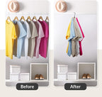 ZEDODIER Space Saving Hangers for Clothes,Rotatable Sturdy Shirt Hangers with 8 Hooks, Non Slip Multiple Shirt Organizer for T-Shirts Sweatshirts Hoodies, Black - Image 2