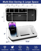 Bathroom Counter Organizer and Storage, 7 Slots Detachable Toothbrush Holders for Bathrooms, Anti-Slip Electric Toothbrush and Toothpaste Holder Countertop Vanity Organizer Accessories for Adults Kids - Image 4