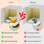 Fokyfok Pull out Cabinet Organizer,16"-21"W,13"-17"D,Expandable,Adhesive - Image 3