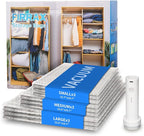 9 Pack Vacuum Storage Bags for Travel with Pump, 3 Sizes by Unknown