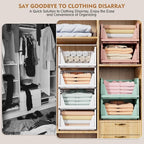 Upgraded Closet Organizers and Storage, Stackable Closet Organizer Basket - Image 8