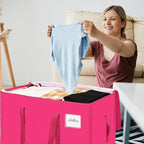 Moving Bags Heavy Duty Hot Pink – Large Packing Bags for Moving, Extra Large Storage Totes with Zippers and Handles - Image 7