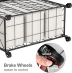 WOWLIVE Laundry Hamper 3 Section with Lid, 142L Laundry Basket with Wheels - Image 7