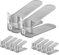 CiBiZi Shoe Slots Organizers Clear Adjustable Space Saver Shoe Stacker Shoe Rack Holder Oraganizers for Closet Cabinet Storage Grey 10Pack by CiBiZiUS