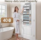 2 Pcs Over The Door Organizer Large Capacity Hanging Storage Room Organizer | 40 lb Capacity, Ultra-Sturdy, Foldable, Mesh Design with Clear Window, Space-Saving Organizer for Pantry, Nursery & Closet - Image 5