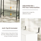 Over The Toilet Storage Cabinet,25" W Bathroom Organizer, White - Image 7